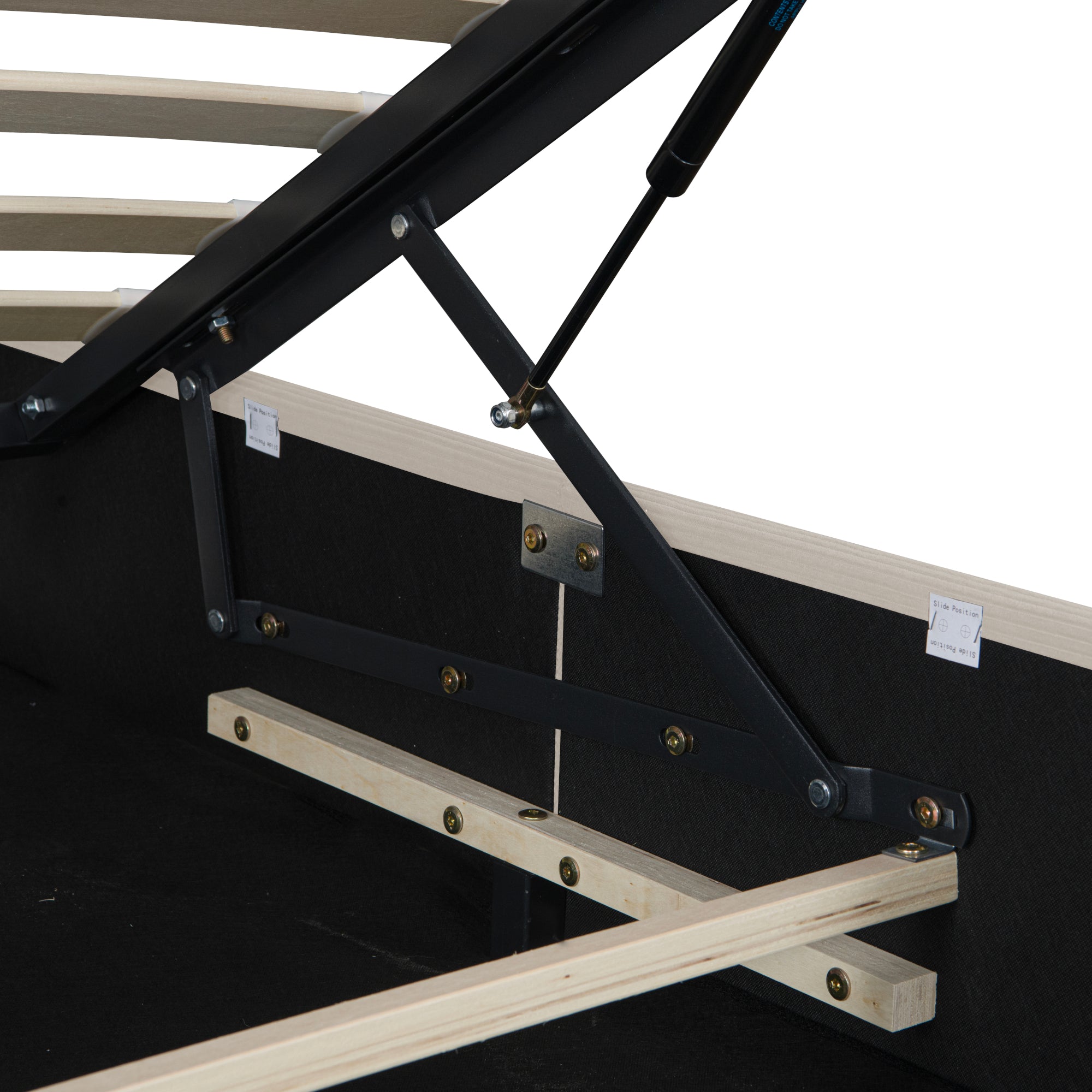 Letto Contenitore Juva con Apertura a Ribalta Letto Singolo 90x200 cm Velluto a Coste Beige Corium