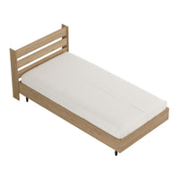 Struttura Letto Singolo Vesanto 100 x 200 cm con Testiera Alta - Effetto Rovere [en.casa]