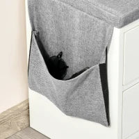 Scarpiera Salvaspazio, Panca Scarpiera in Legno, Mobile Scarpiera da Ingresso, Bianca, 80.5x30.5x43.5cm