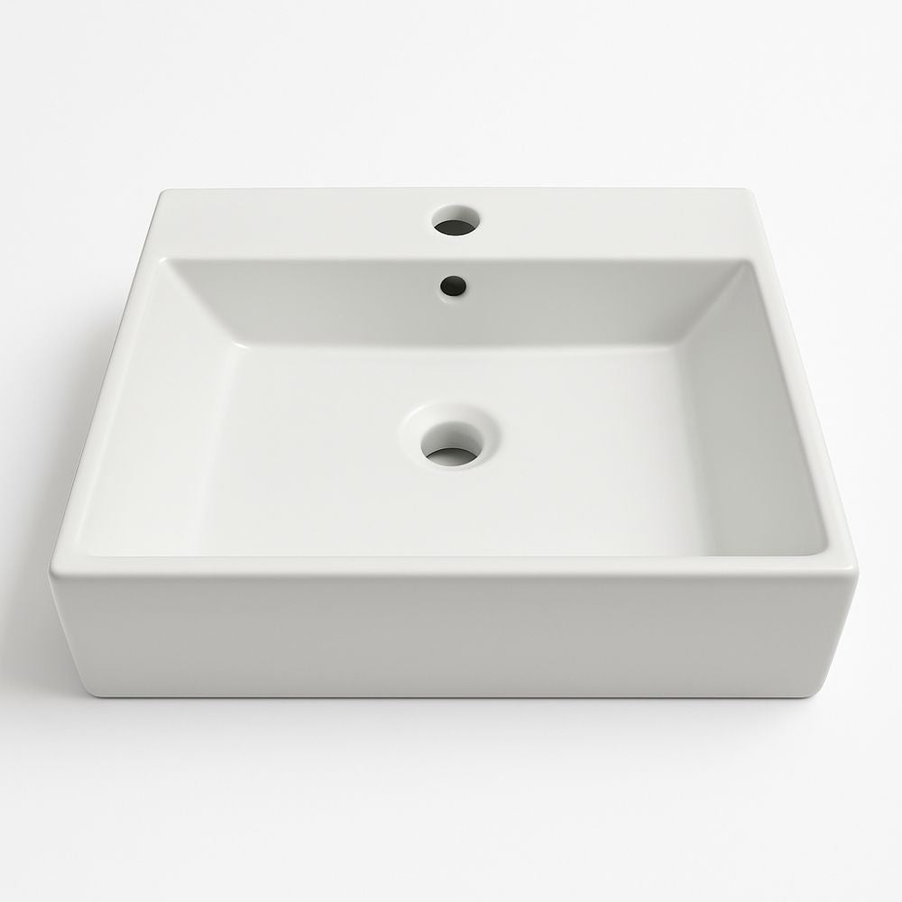 Lavabo da appoggio ceramica bianco lavandino lavello arredo bagno 2 misure *** misure 41x41x15 cm, confezione 1