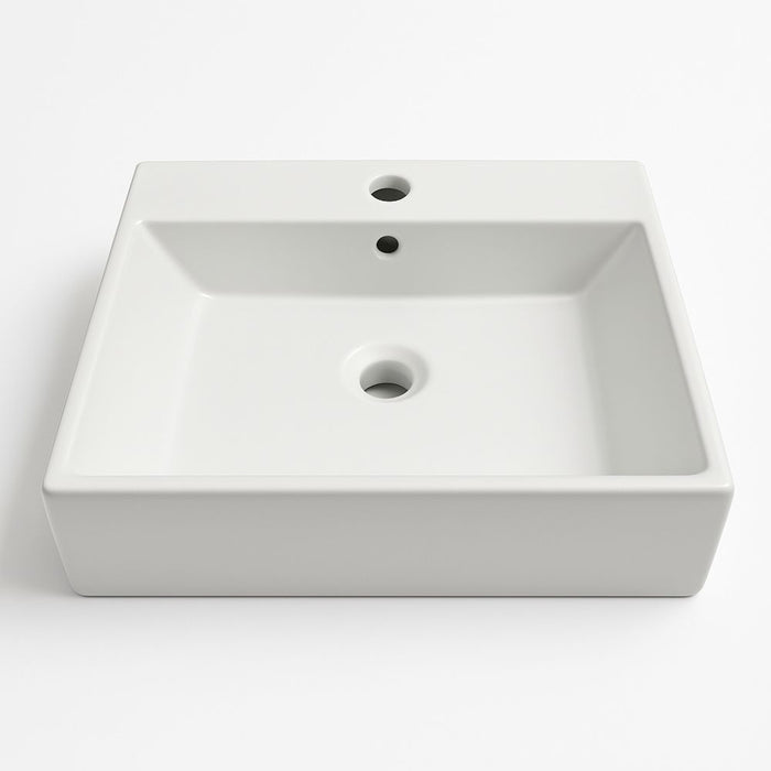 Lavabo da appoggio ceramica bianco lavandino lavello arredo bagno 2 misure *** misure 41x41x15 cm, confezione 1