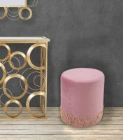 Sgabello Ring Rosa Cm Ø 35X42