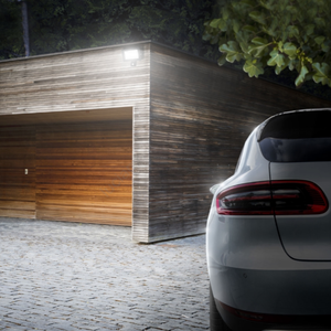 Proiettore led smd corpo bianco con sensore di movimento e cavo da 15 cm ip65