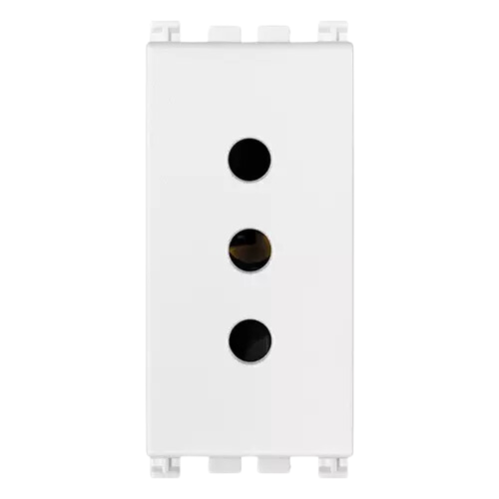Presa elettrica da incasso vimar arkè sicury 2p+t 10a 250v *** colore bianco, confezione 1
