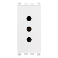 Presa elettrica da incasso vimar arkè sicury 2p+t 10a 250v *** colore bianco, confezione 1