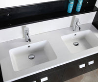 Mobile bagno nero 120 cm con Colonne e Lavabi inclusi - Elegance