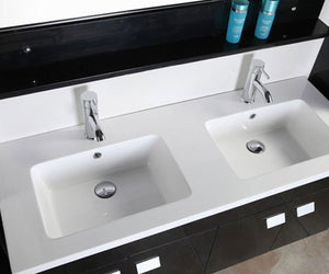 Mobile bagno nero 120 cm con Colonne e Lavabi inclusi - Elegance