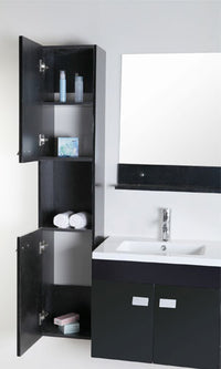 Mobile bagno nero 120 cm con Colonne e Lavabi inclusi - Elegance