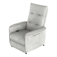 Poltrona Elettronica Savukoski Trasformabile in Sdraio - Grigio Chiaro [en.casa]