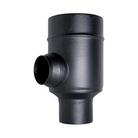 Elemento sdoppiatore canna fumaria tubo coassiale nero D. 80/130 CE in acciaio 316 per stufa pellet  Made in Italy UNI 1856/2