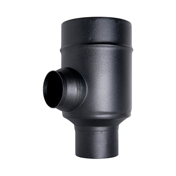 Elemento sdoppiatore canna fumaria tubo coassiale nero D. 80/130 CE in acciaio 316 per stufa pellet  Made in Italy UNI 1856/2