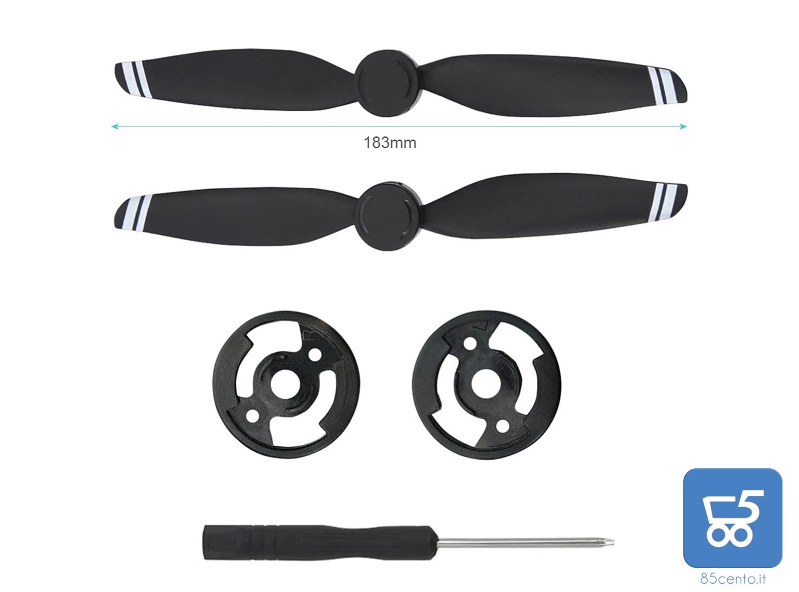 Eliche flash LED ricaricabili per Mavic Air 2 basso rumore pieghevoli sgancio rapido 2 paia