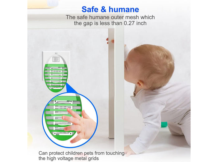 Elimina Zanzare Mosche e Falene 4 Lampade Antizanzare Elettriche da Presa