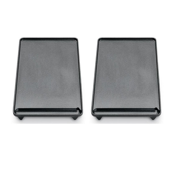 Multipack da 2 piastre in ghisa lisce modello d93 dimensioni 40x26 centimetri