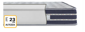 Materasso MADE IN ITALY EMERALD 80X190 con rivestimento in tessuto antibatterico Active Fiber e fascia traspirante laterale