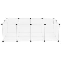 Recinto per piccoli animali base gabbia modulare per cavie criceti conigli roditori piccoli animali domestici 143 x 73 x 46 cm pannelli trasparenti 12_0005398