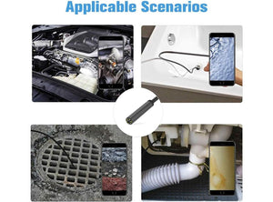 Endoscopio USB 8mm HD 1200p Cavo 5m Telecamera Ispezione Impermeabile IP68 per PC Android Bricolage Automazione Flessibile