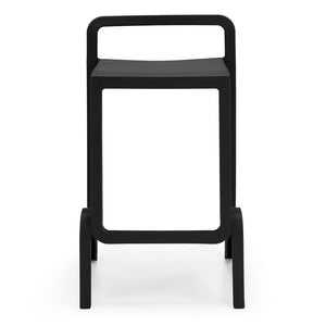 Set 3 sgabelli in polipropilene EOLO altezza seduta 75cm, impilabile, idrorepellente, resistente ai raggi UV, design moderno e innovativo, ideale per la cucina, la veranda o giardino colore Ghisa