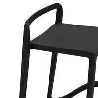 Set 2 sgabelli in polipropilene EOLO altezza seduta 75cm, impilabile, idrorepellente, resistente ai raggi UV, design moderno e innovativo, ideale per la cucina, la veranda o giardino colore Ghisa