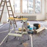 DURHAND Banco da Lavoro Pieghevole con 4 Morsetti, Tavolo da Lavoro, Carico 100 kg, 62,5x60,5x78,5cm, Grigio