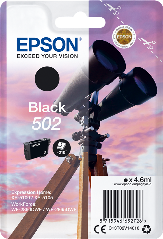 Epson Singlepack Black 502 Ink