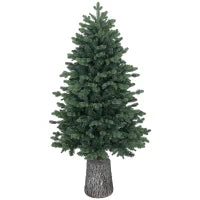Albero di Natale Artificiale 150 cm Realistico con 994 Rami e Base in Resina, Verde