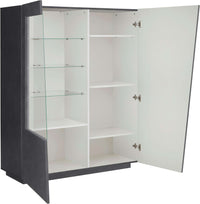 Mobile Vetrina VEGA L 120 x H 146 x P 43 cm grigio ardesia