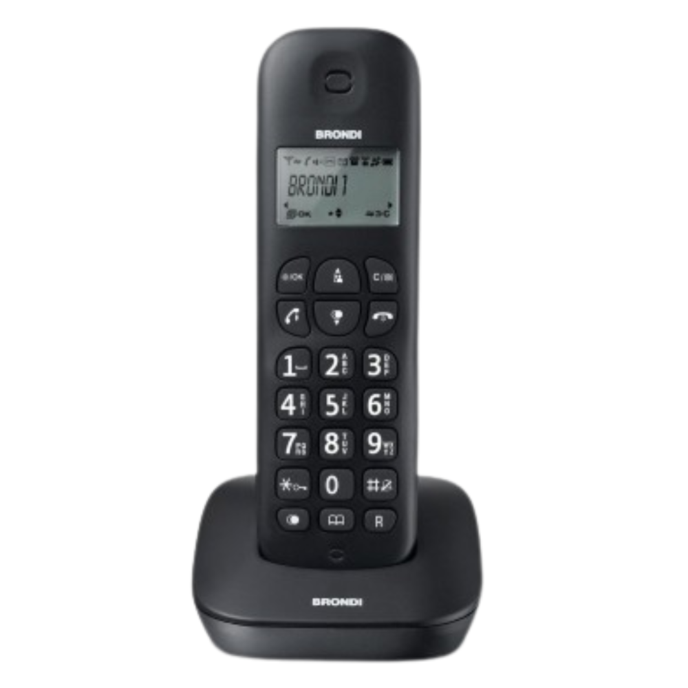 Brondi gala telefono cordless 1880/1900mhz con identificatore di chiamata nero