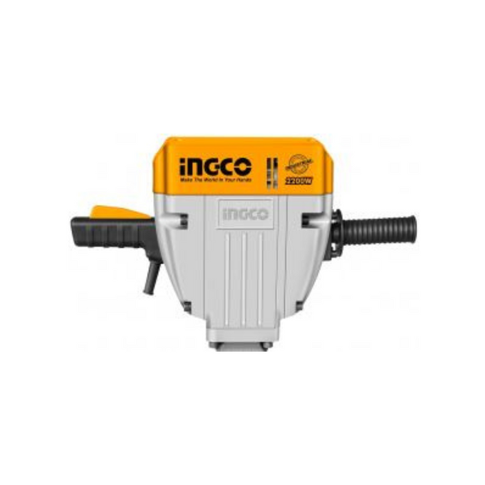 Martello demolitore da 2200w con sistema antivibrazione + 2 scalpelli e cavi di gomma