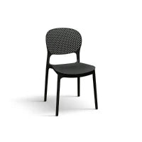 PAZZO DESIGN Sedia Anita Nero set da 4 sedie in Polipropilene