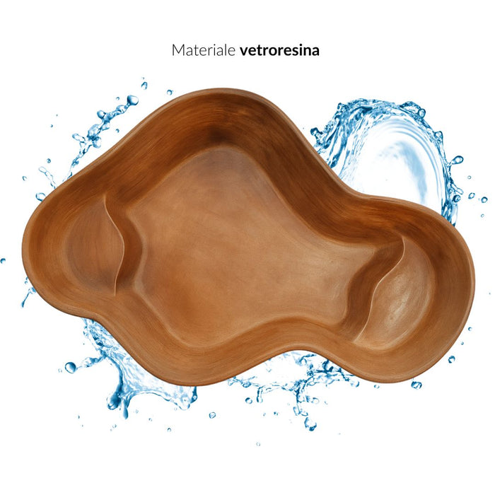 Laghetto in vetroresina modello bahamas perle d'acqua cm 238x168x50 litri 900