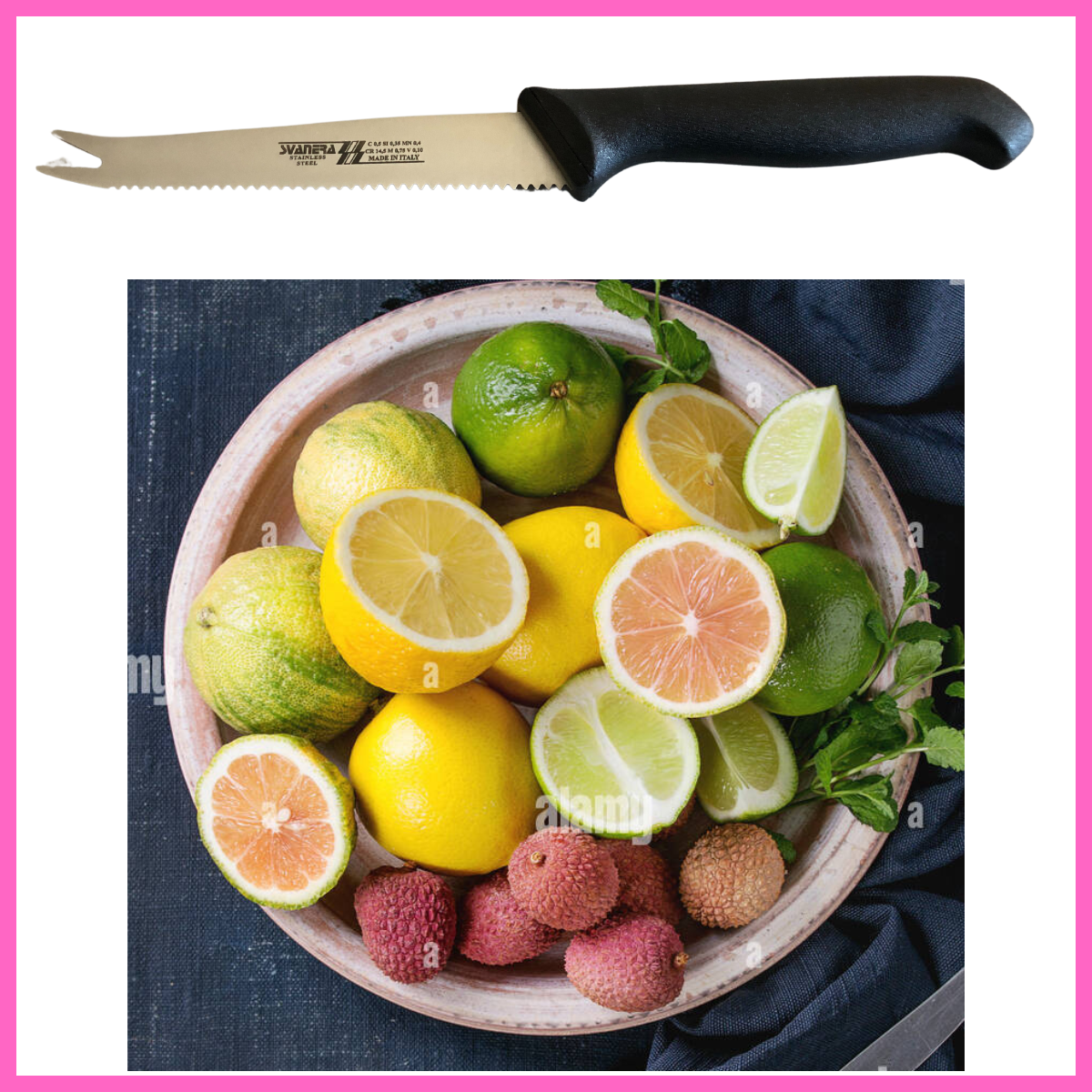 Coltello per agrumi seghettato coltelli da cucina professionale multiuso frutta