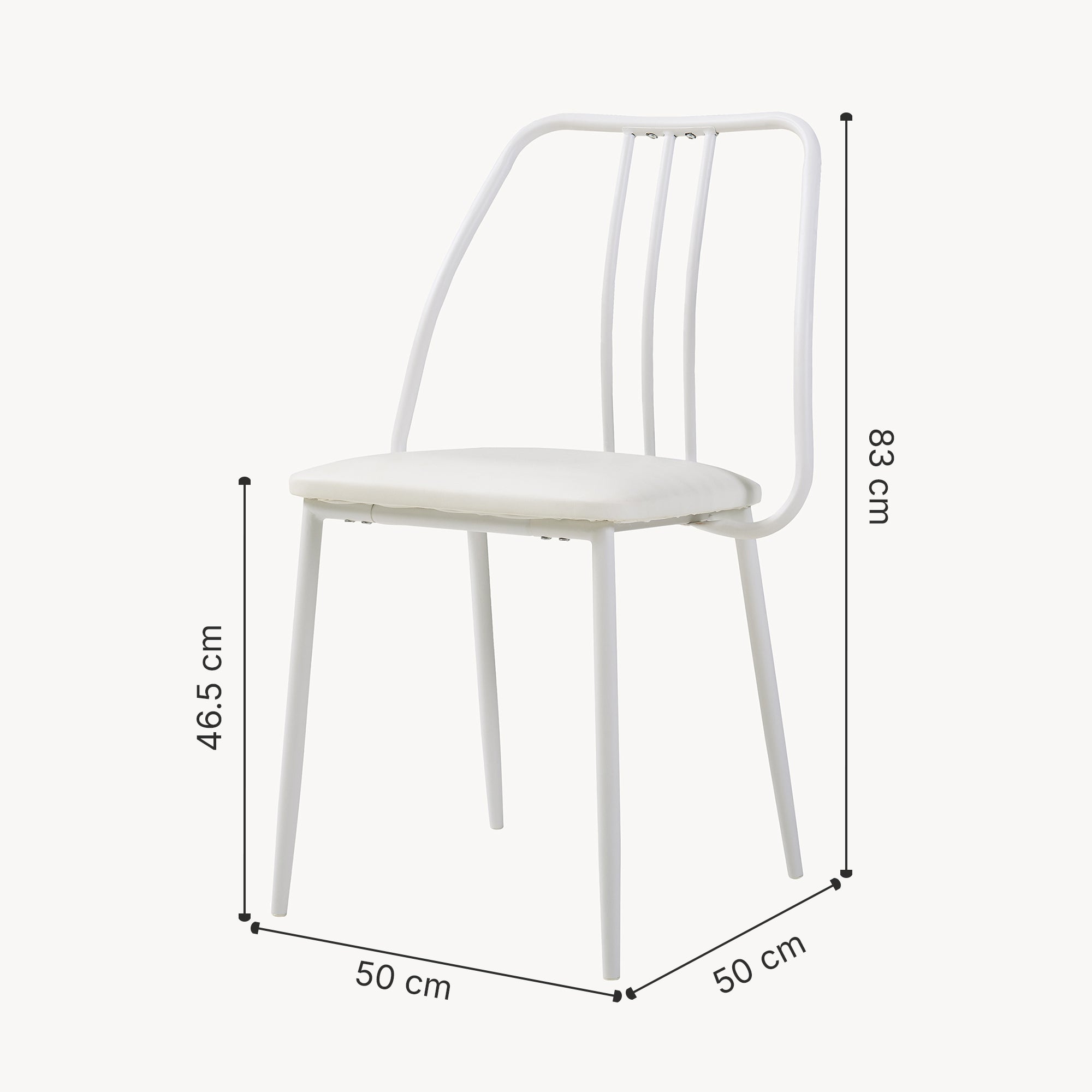 Set da Pranzo Omso Tavolo 110x70 cm e 4 Sedie Imbottite Rivestite in Similpelle - Effetto Rovere / Bianco [en.casa]