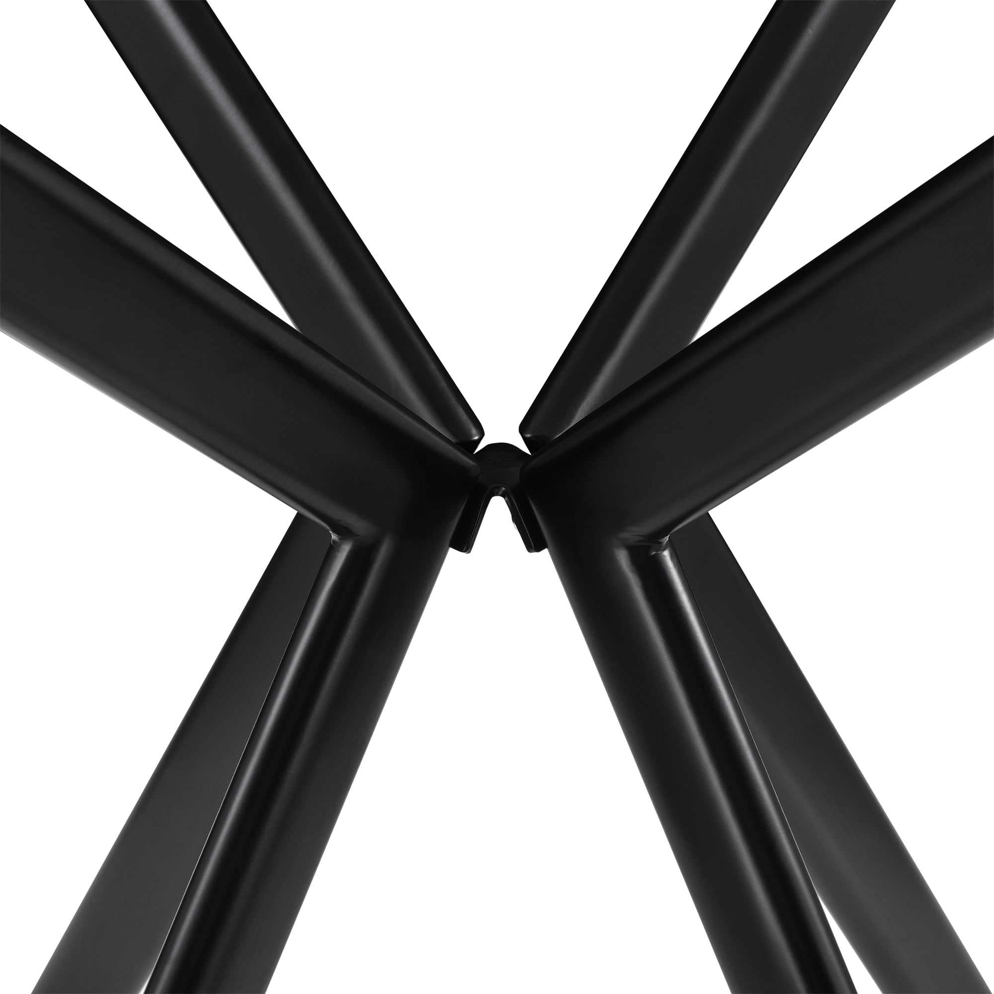 Tavolo da pranzo da cucina per 2 persone MDF e metallo 60 cm x 60 cm nero 03_0004116