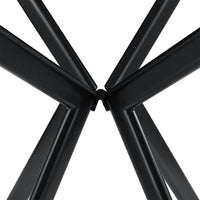 Tavolo da pranzo da cucina per 2 persone MDF e metallo 60 cm x 60 cm nero 03_0004116