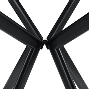 Tavolo da pranzo da cucina per 2 persone MDF e metallo 60 cm x 60 cm nero 03_0004116