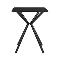 Tavolo da pranzo da cucina per 2 persone MDF e metallo 60 cm x 60 cm nero 03_0004116