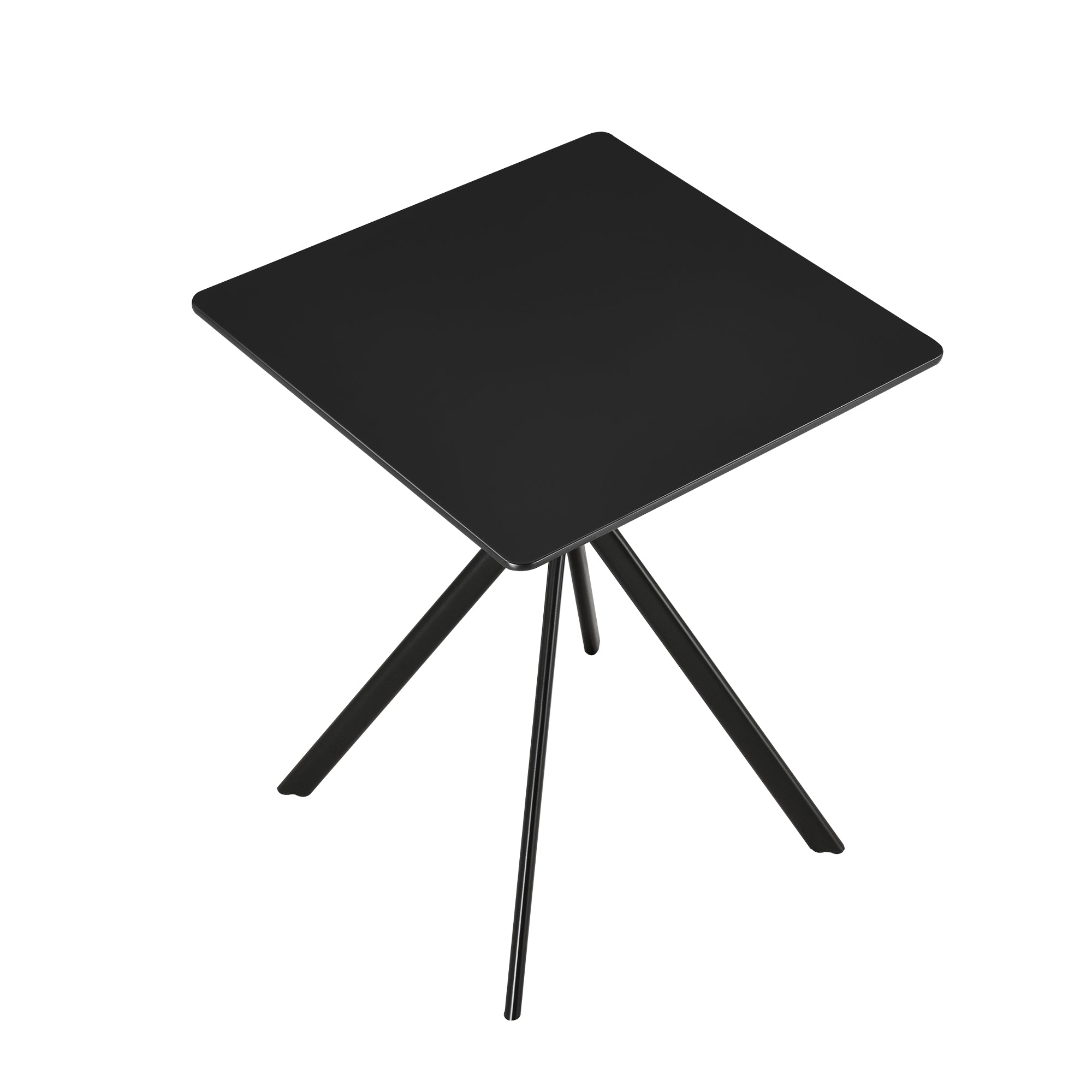 Tavolo da pranzo da cucina per 2 persone MDF e metallo 60 cm x 60 cm nero 03_0004116