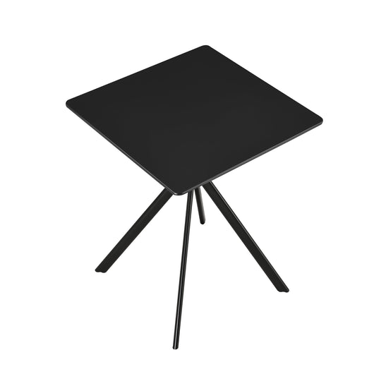 Tavolo da pranzo da cucina per 2 persone MDF e metallo 60 cm x 60 cm nero 03_0004116