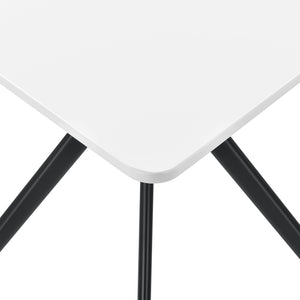 Tavolo da pranzo da cucina per 2 persone MDF e metallo 60 cm x 60 cm bianco 03_0004115