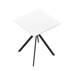 Tavolo da pranzo da cucina per 2 persone MDF e metallo 60 cm x 60 cm bianco 03_0004115