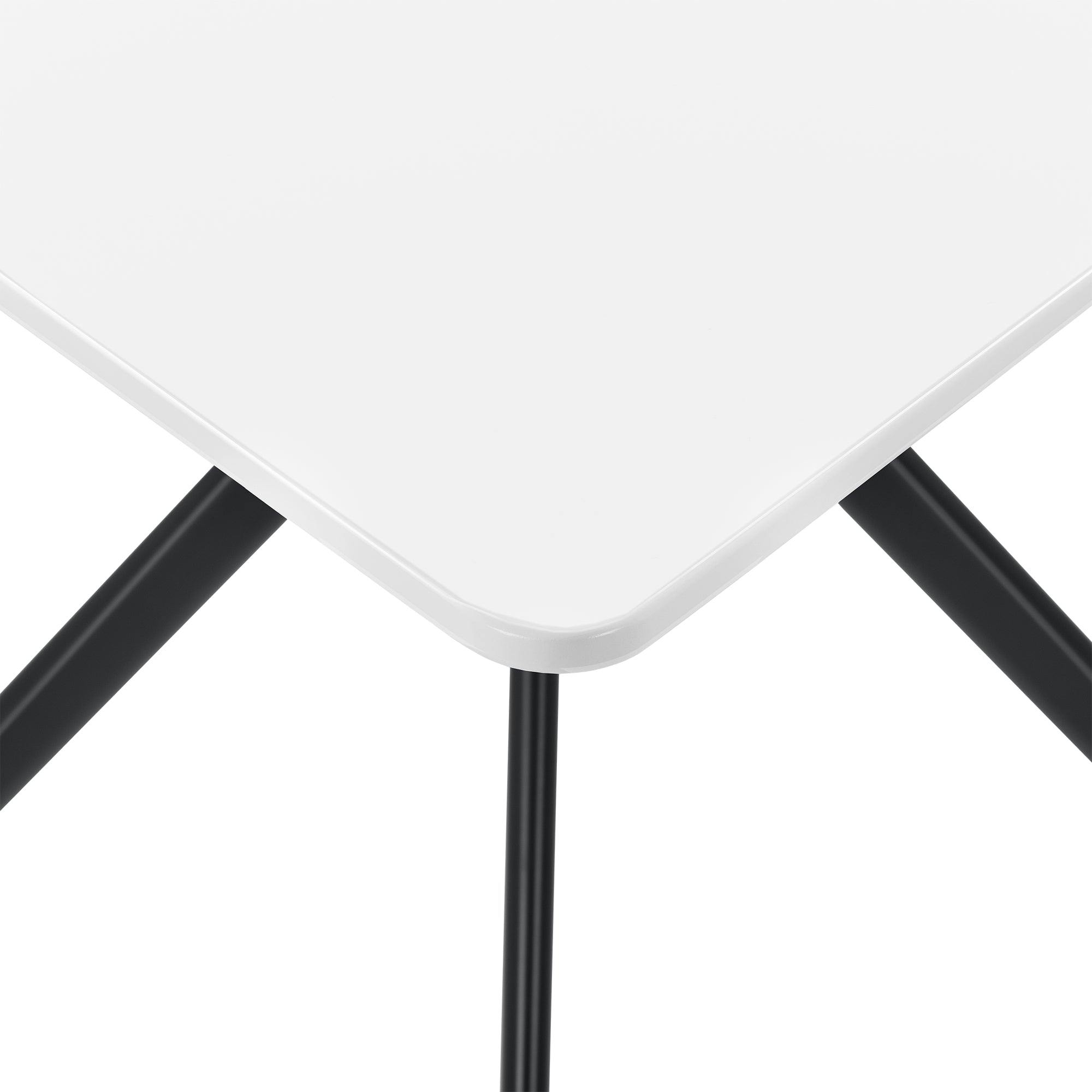 Tavolo da pranzo da cucina per 2 persone MDF 78 cm x 78 cm bianco 03_0004117