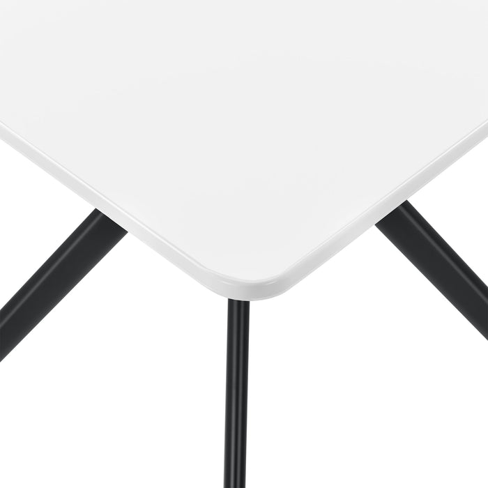 Tavolo da pranzo da cucina per 2 persone MDF 78 cm x 78 cm bianco 03_0004117