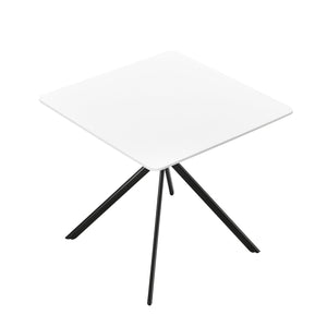 Tavolo da pranzo da cucina per 2 persone MDF 78 cm x 78 cm bianco 03_0004117