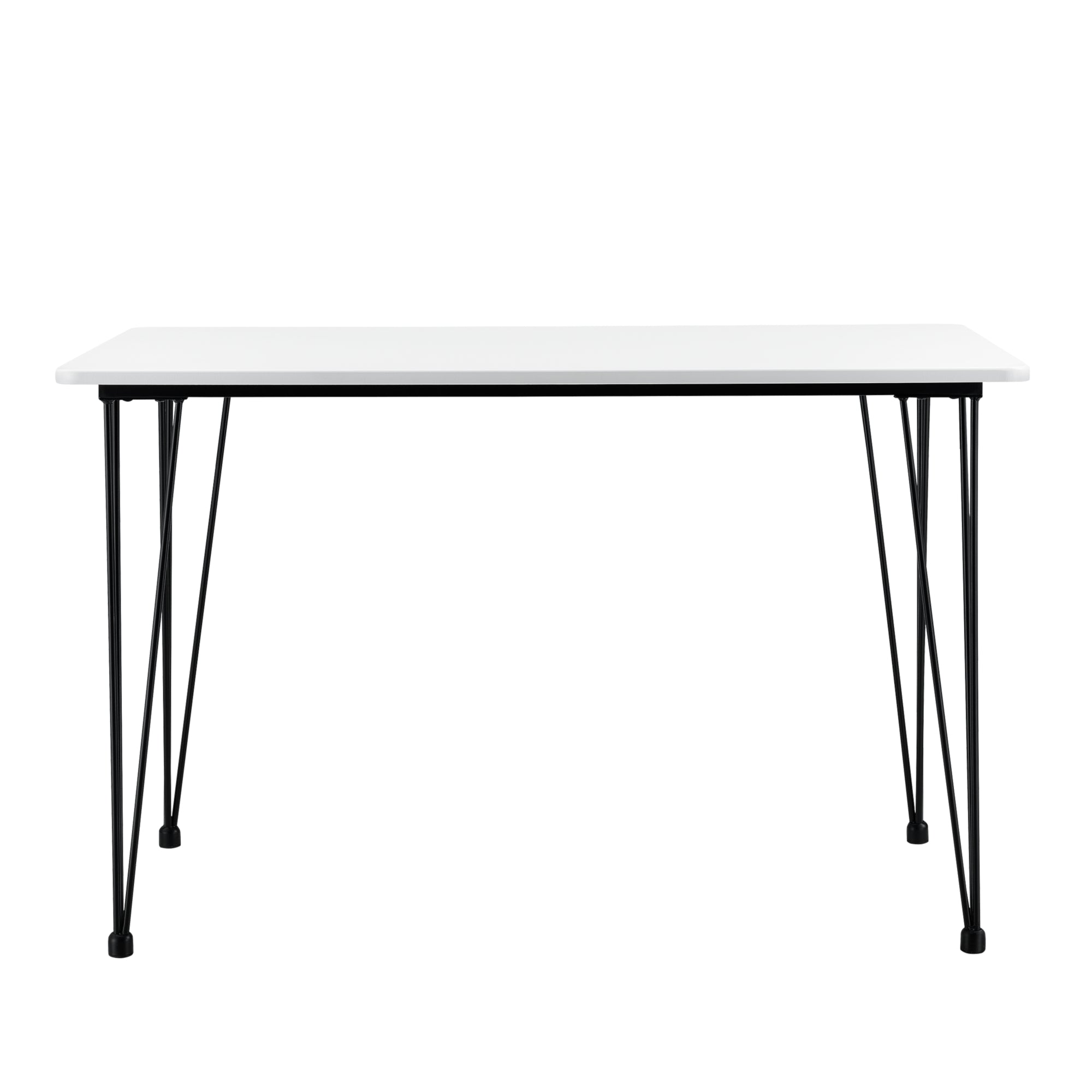 Tavolo da Pranzo Rettangolare Cantenbury con Gambe a Forcina 120x70 cm - Bianco [en.casa]