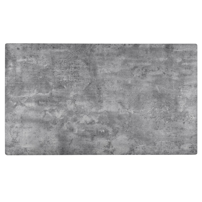 Cucina soggiorno tavolo da pranzo per 4 persone piano in MDF 120 cm effetto cemento e nero 03_0004272