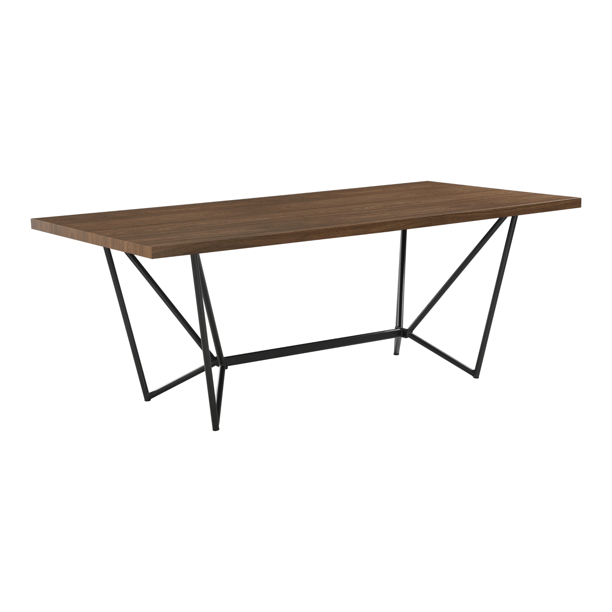 Tavolo da Sala Pranzo (LuxLaxA) 200x100x76 cm Tavolo da Cucina Fino a 8 Posti - Gambe di Design in Acciaio Nero e Piano