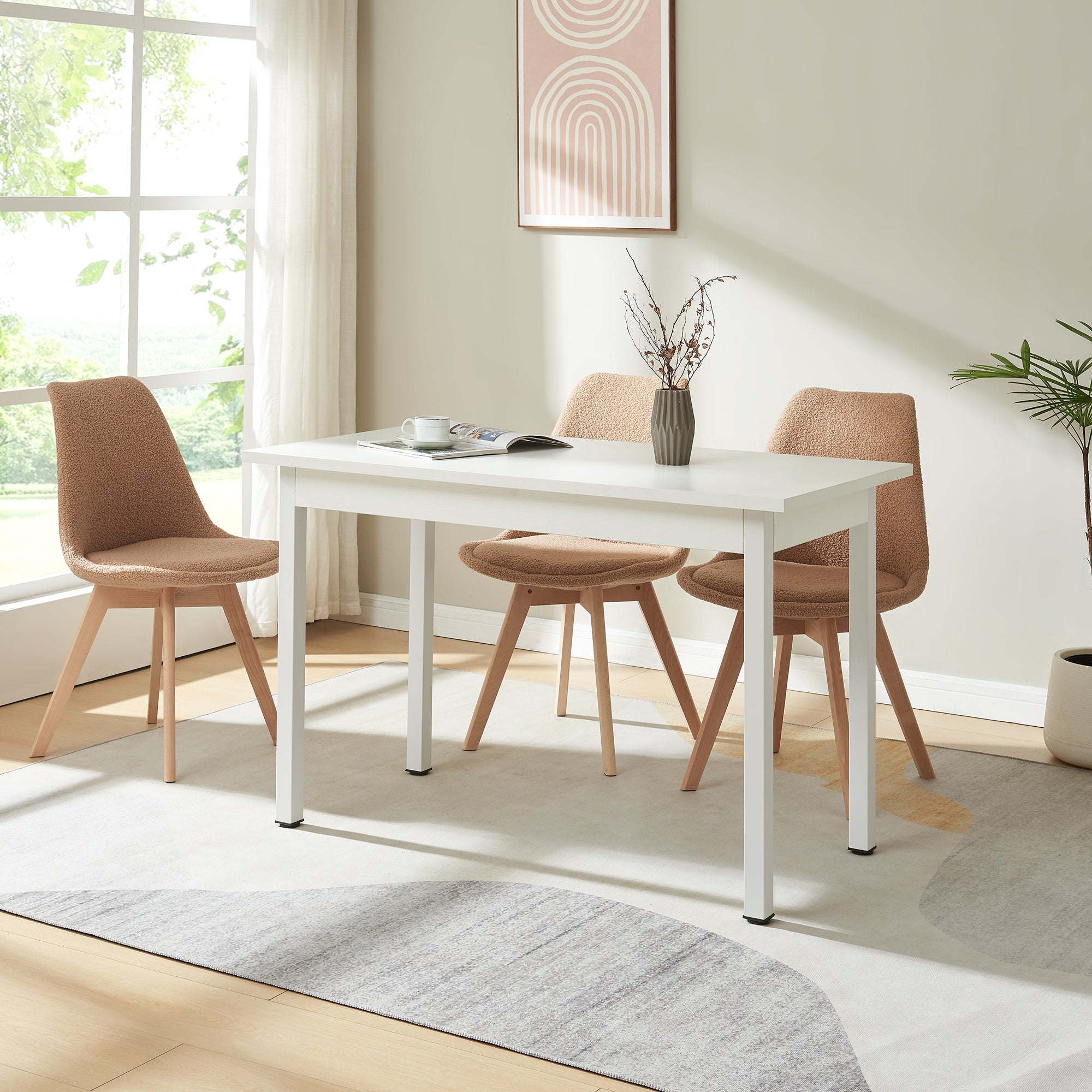 Tavolo da Pranzo Den Haag 120 x 60 cm - Bianco [en.casa]