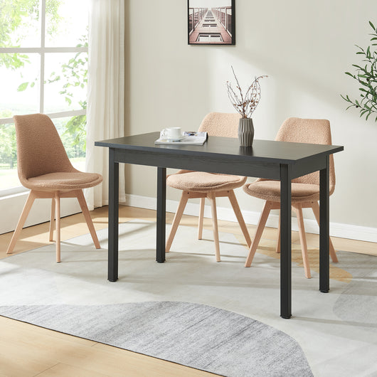 Tavolo da Pranzo Den Haag 120 x 60 cm - Nero [en.casa]