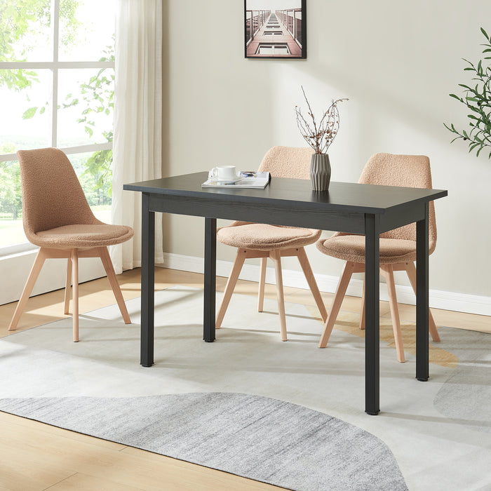 Tavolo da Pranzo Den Haag 120 x 60 cm - Nero [en.casa]